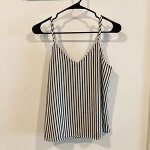 Cottonon Black/White Stripe Camisole